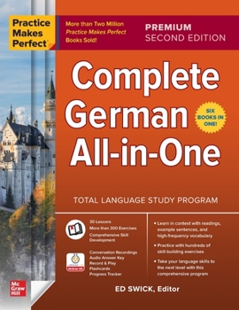 Paperback Practice Makes Perfect: Complete German All-In-One, Premium Second Edition Book