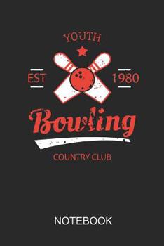 Paperback Youth bowling country club est 1980: a5 notebook Book