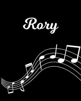 Rory: Sheet Music Note Manuscript Notebook Paper Personalized Custom First Name Initial R Musician Composer Instrument Composition Book 12 Staves a Page Staff Line Notepad Notation Guide Create Compos