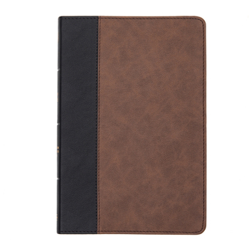 Imitation Leather CSB Large Print Thinline Bible, Black/Brown Leathertouch Book