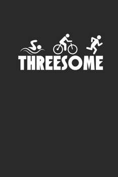 THREESOME: Notebook Triathlon Notizbuch kariert Triathlet Planer Journal 6x9 karo