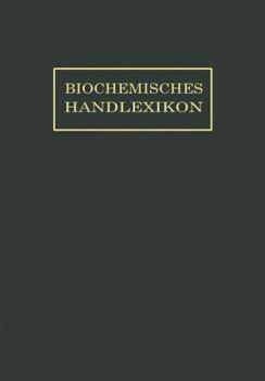 Paperback Biochemisches Handlexikon: X. Band (3. Ergänzungsband) [German] Book