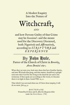 Paperback A Modest Enquiry Into the Nature of Witchcraft Book