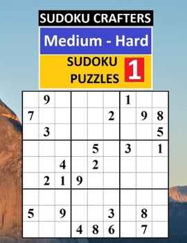 Paperback Medium - Hard SUDOKU PUZZLES 1 [Large Print] Book