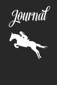 Paperback Journal: Cute English Riding Hunter Jumper Girl Riding Horse Gift Blank Ruled Line College Journal Notebook Size for Diary Stud Book