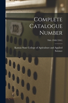 Paperback Complete Catalogue Number; 78th (1940/1941) Book