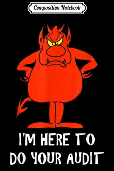 Composition Notebook: Funny IRS Joke Taxday Humor Humorous Devil Audit White Text  Journal/Notebook Blank Lined Ruled 6x9 100 Pages