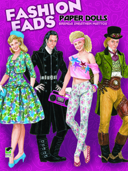 Paperback Fashion Fads Paper Dolls Book