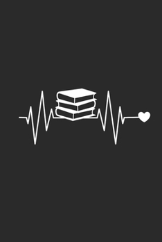 Paperback Reading Heartbeat: Blank Lined Notebook (6" x 9" - 120 pages) Reader Themed Notebook for Daily Journal, Diary, and Gift Book