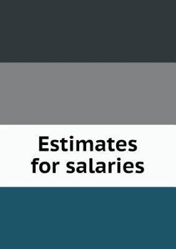Paperback Estimates for salaries Book