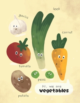 Paperback Hi, We Are Vegetables: Coloring Book