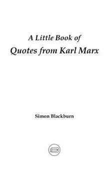Paperback A Little Book of Quotes from Karl Marx Book