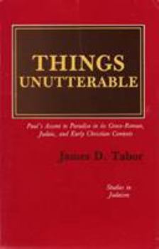 Hardcover Things Unutterable Book