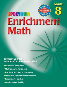 Paperback Enrichment Math, Grade 8 Book