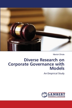 Paperback Diverse Research on Corporate Governance with Models Book