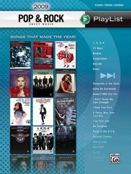 Paperback 2009 Pop & Rock Sheet Music Playlist: Songs That Made the Year! (Piano/Vocal/Chords) Book