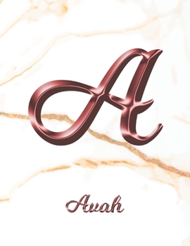 Avah: 1 Year Weekly Planner with Note Pages (12 Months) | White Marble Rose Gold Pink Effect Letter A | 2020 - 2021 | Week Planning | Monthly ... | Plan Each Day, Set Goals & Get Stuff Done