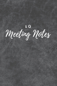 Paperback 1Q Meeting Notes Book