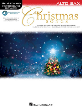 Paperback Christmas Songs for Alto Sax: Instrumental Play-Along Book