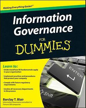 Paperback Information Governance for Dummies Book