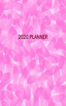 Paperback 2020 Planner: 12-Month Lined Calendar, Daily and Weekly Note, 5"x8", Pink Cover Book