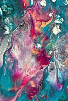 Big Pocket Canvas for - Whatever You Want - 6x9 - Turquoise and Pink Bursts : Your Personal Art Book