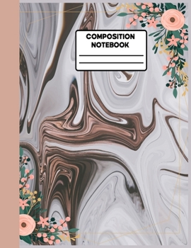 Notebook: White Grey Marble College Ruled Blank Lined Cute Notebooks for Girls Teens Kids School Students and Teachers Writing Notes Journal