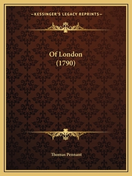 Paperback Of London (1790) Book