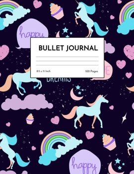 Bullet Journal: Cute Unicorn Dot Grid Notebook - Dotted Note Pad for Kids, Girls, Teens, Tweens, Women - Gifts for Birthday and Christmas | Creative Art 00538