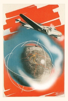 Paperback Vintage Journal Airplane, Globe Book