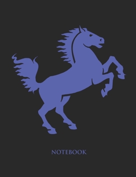 Paperback Horse Notebook: Hand Writing Notebook - Large (8.5 x 11 inches) - 110 Numbered Pages - Blue Softcover Book