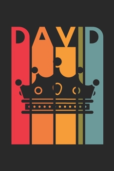 David: Vintage Custom Personalized Lined Name Notebook, Diary, Journal - Retro Birthday, Christmas Gifts for Son, Nephew, Brother, Dad, Father: Medium ... Diary, 110 page, Lined, 6x9 (15.2 x 22.9 cm)