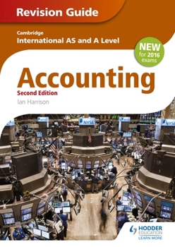 Paperback Cambridge International As/A Level Accounting Revision Guide 2nd Edition Book