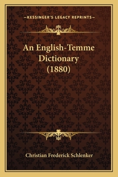 Paperback An English-Temme Dictionary (1880) Book