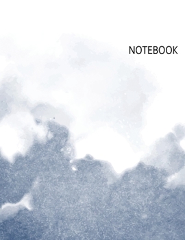 Paperback Notebook: Gray Watercolor Notebook (8.5 x 11 Inches) 110 Pages Book