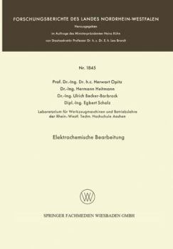 Paperback Elektrochemische Bearbeitung [German] Book