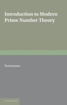 Hardcover Introduction to Modern Prime Number Theory Book