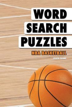 Paperback Word Search Puzzles: NBA Basketball [Large Print] Book