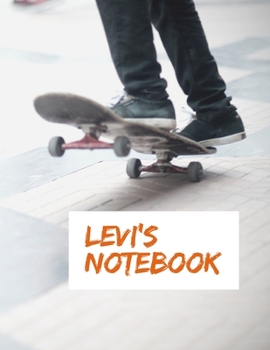 Paperback Levi's Notebook: - My Name Journal, Dot Grid Journal, 100 pages, 8.5x11 large print, Soft Cover, Glossy Finish. Book