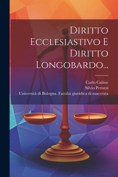 Paperback Diritto Ecclesiastivo E Diritto Longobardo... [Italian] Book