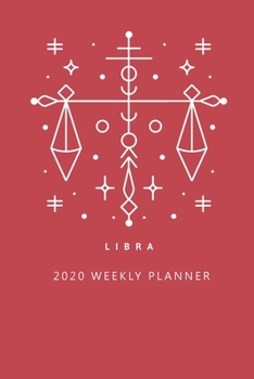 Paperback Libra 2020 Weekly Planner (Red) Book