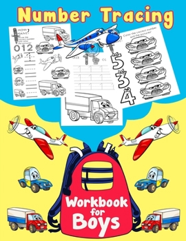 Paperback Number Tracing: Workbook for Boys: Numbers Practice Workbook for Preschoolers and Kids Ages 3-5 Book