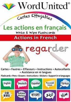 Actions in French: Write & Wipe Flashcards (English, French, German and Spanish Edition)