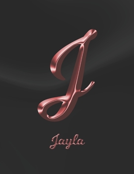 Jayla: 1 Year Weekly Planner with Note Pages (12 Months) | Black Marble Rose Gold Pink Effect Letter J | 2020 - 2021 | Week Planning | Monthly ... | Plan Each Day, Set Goals & Get Stuff Done