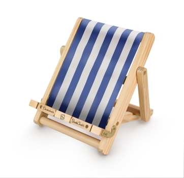 Map Deckchair Bookchair Stripy Blue Wood Bookholder) Book