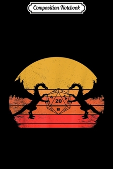 Paperback Composition Notebook: RPG Dice Boardgame flying Dragons Pen and Paper gift Journal/Notebook Blank Lined Ruled 6x9 100 Pages Book