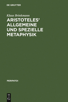 Hardcover Aristoteles' Allgemeine Und Spezielle Metaphysik [German] Book