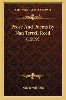 Paperback Prose And Poems By Nan Terrell Reed (1919) Book