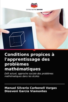 Paperback Conditions propices à l'apprentissage des problèmes mathématiques [French] Book
