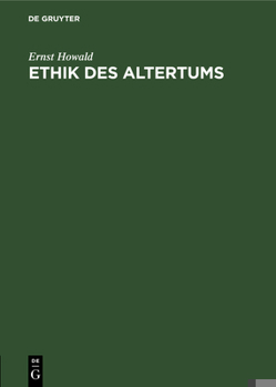 Hardcover Ethik Des Altertums [German] Book